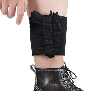 Ankle Holster for Concealed Carry, Elastic Deep Concealment Leg Holsters with Magazine Pocket/Pouch for Men and Women, Right & Left Hand Draw